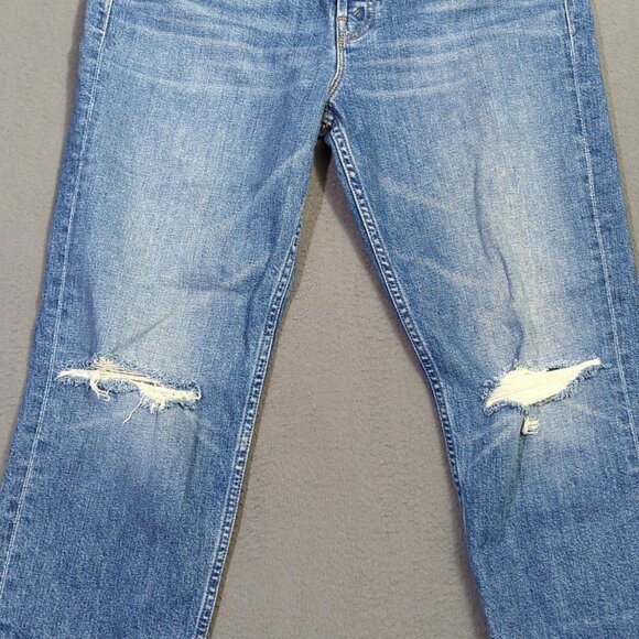 Mother Superior Jeans Womens 33 Blue The Tomcat Playing With Scissors Distressed - Picture 6 of 16